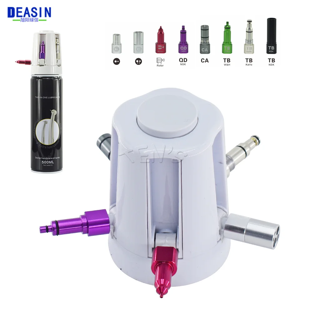 

Dental Care Lubricator Spray Cover Hood Portable Unit Easy To Lubricate Handpiece Oil Injector Dentistry Tools