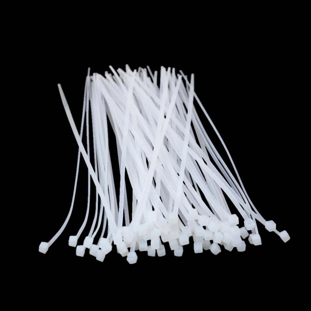 100pcs Cable Tie 4*150mm 4*200mm 4*250mm 4*300mm White Zip Ties Self Locking Cable Zip  Nylon 150mm 200mm Cable Tie