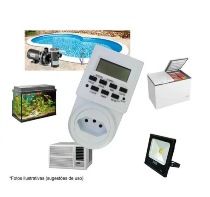 Digital Timer And Timer Socket Power Bivolt