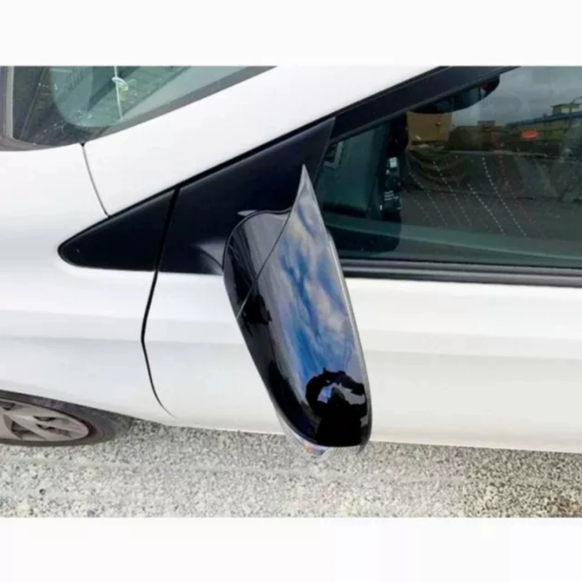 Bat Style Mirror Cover For Toyota Yaris 2011 2017 Car Accessories 2 Pieces Cover Glossy Black Shields Exterior Parts Sport