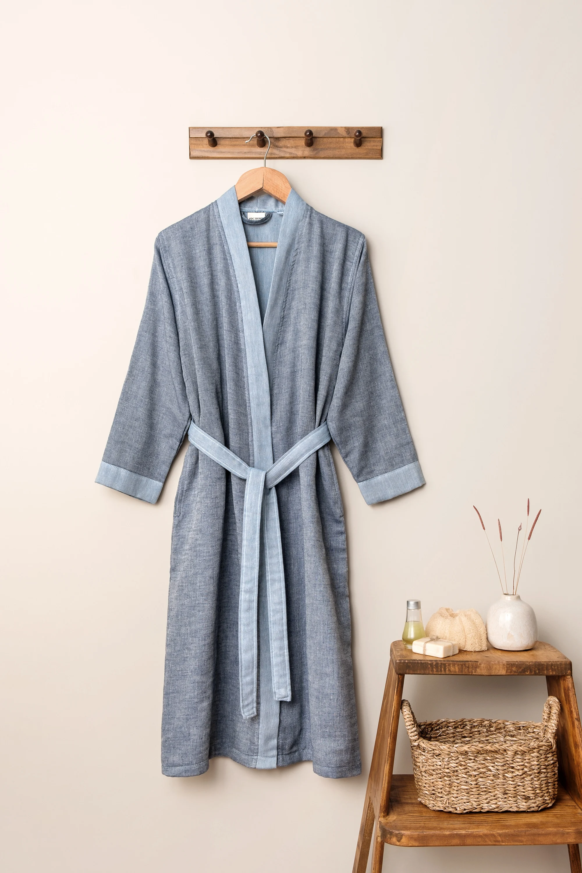 100% TurkishCotton Peshtemal Bathoom Dressing Gown Sleepwear Bathrobe Night Gown Soft Warm Terry Towel