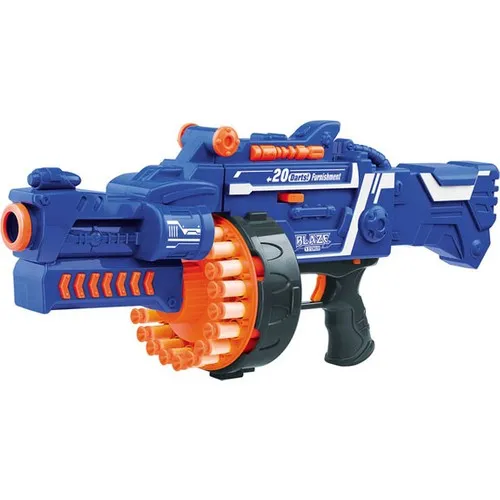 Blaze Storm Machine Gun 40 Pcs Soft Projectile, Plastic Child Gun Soft Bullet Gun, Toy Gun