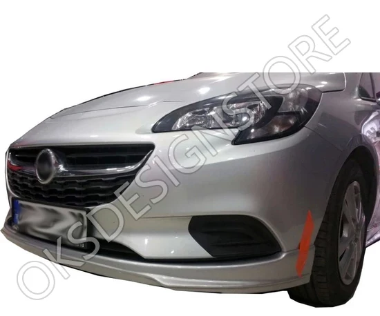 For Opel Corsa E After 2014 Front Bumper Attachment (Plastic) Front Bumper Lip Splitter Diffuser Lip Body Kit Spoiler