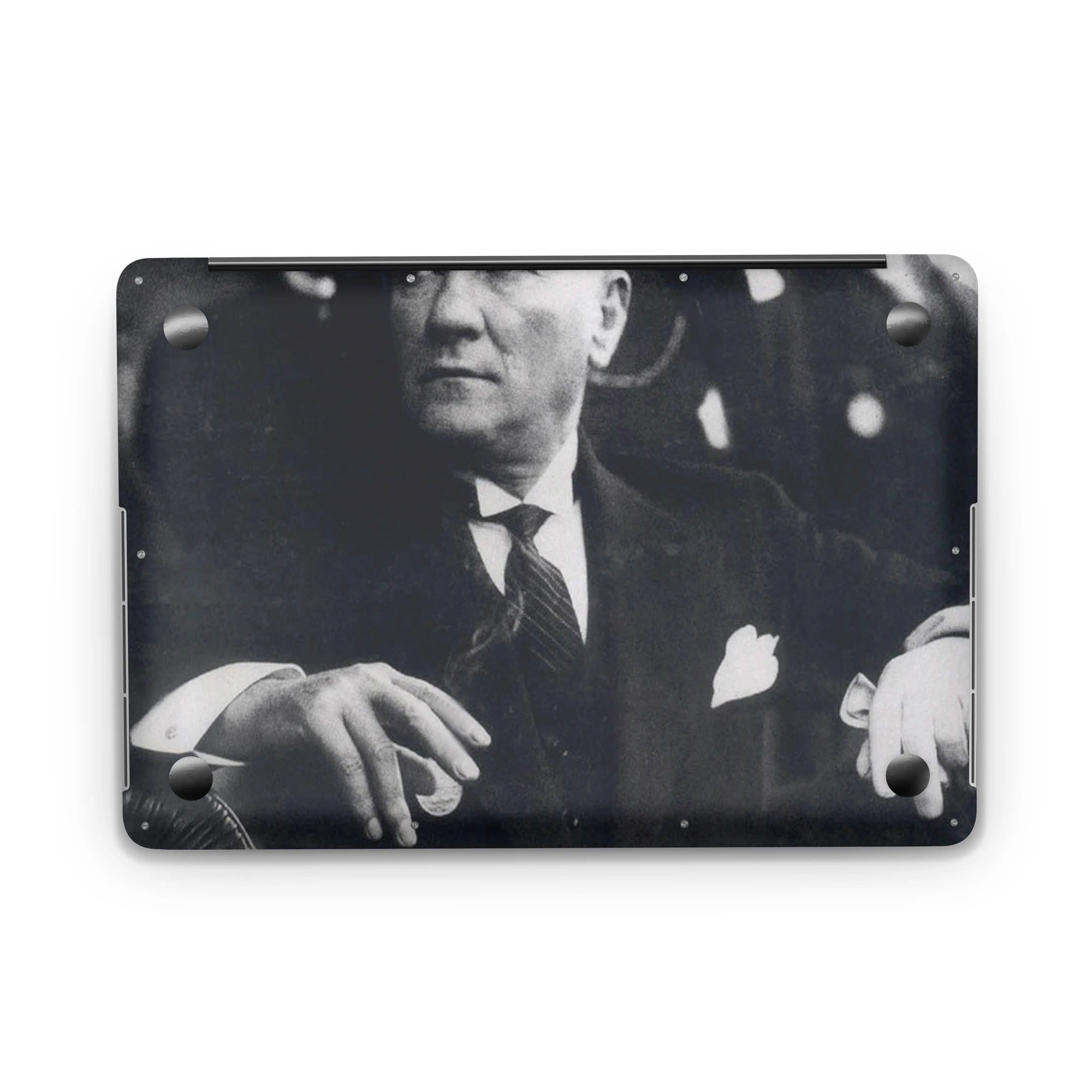 Autocollant Master Mustafa Kemal ataturk en vinyle noir et blanc pour ordinateur portable 10 12 13 14 15.4 15.6 16 17 19 pouces, pour Macbook,Asus,Acer,Hp,Lenovo,Huawei dell, Msi,Apple,Toshiba, compag