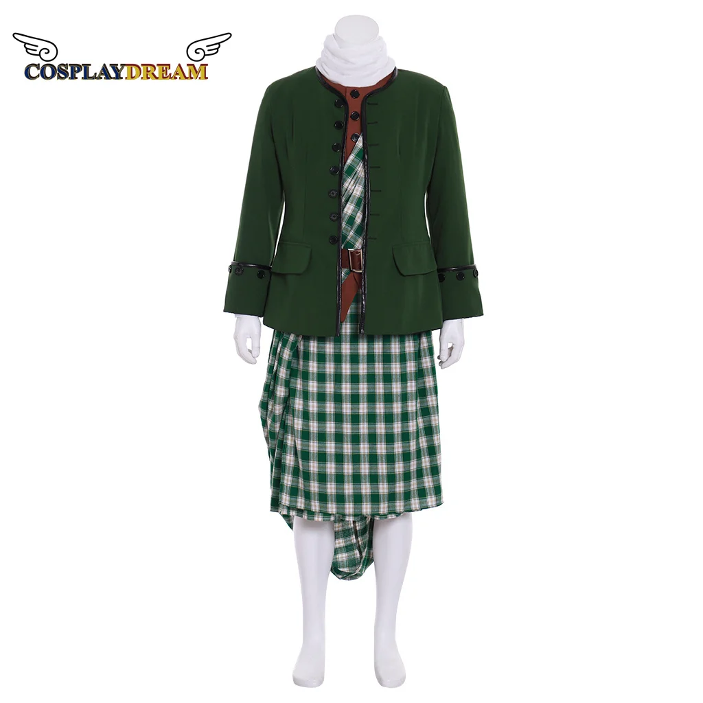 

Cosplaydream TV Outlander Jamie Fraser Green Plaid Costume Men's Scottish Skirt Outfit Medieval Costume Custom Made