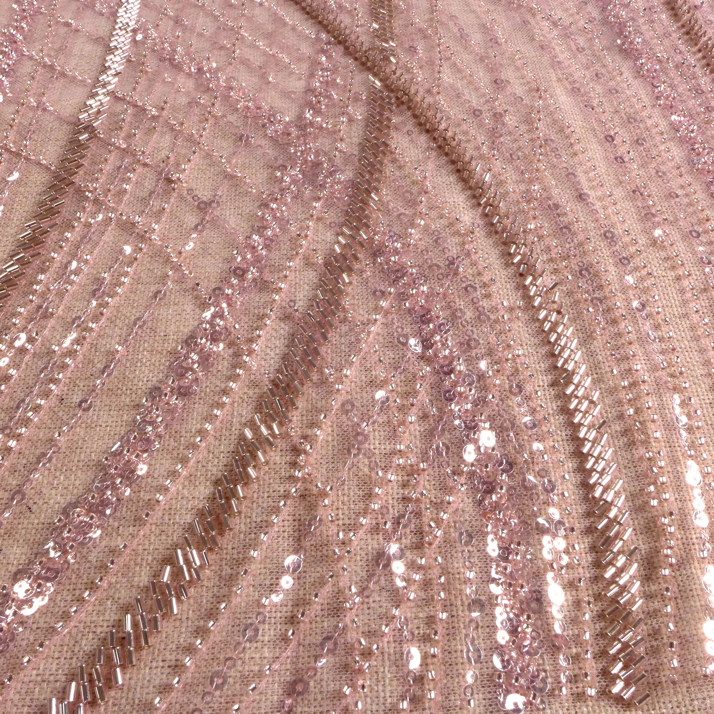 La Belleza 2022 hot lace fabric,Pink beads sequins lines lace, Black,gold,,beaded evening Gown dress lace,47\'\' width 1 yard