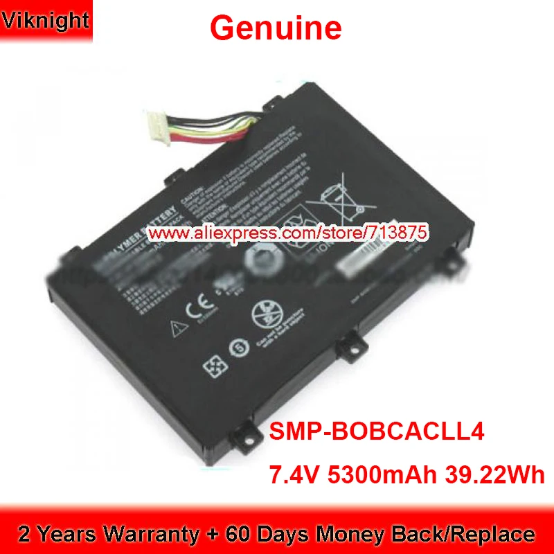 Genuine SMP-BOBCACLL4 Battery for Xplore IX101b2 Tablet IX101B1 SMPSBINTL 2ICP7/55/63-2 7.4V 5300mAh 39.22Wh