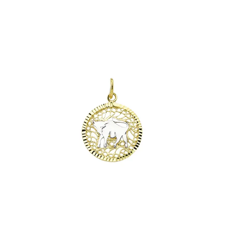 

14K Solid Gold Zodiac Taurus Horoscope Star Sign Necklace