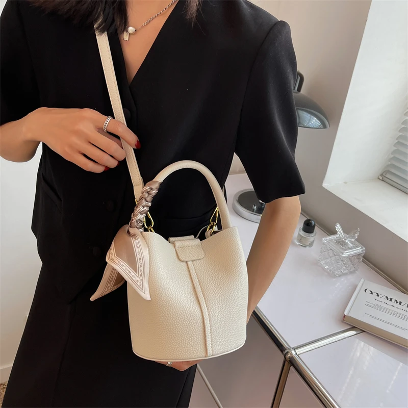 Handbag Set Women's Pu Leather Bucket Bag Crossbody Shoulder Bags Purses Set Purses Handbags For Women Vegan Leather Tote Fashio