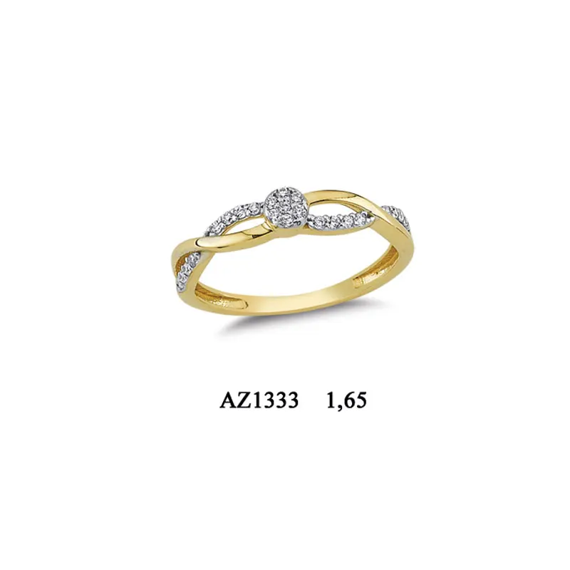 14K Solid Gold Bridal Ring for Women