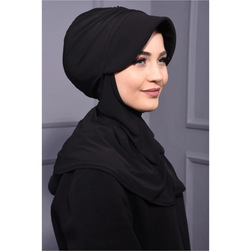 

Sports Cap Instant Hijab Black Scarf Shawl Hat Hijab Muslim Women 'S Clothing Clothes Islamic 2022 Summer Trend Fashion Casual Abaya Hijab Veil Jersey Burkini Chiffon Turkish Veiled Clothes Turkey Store