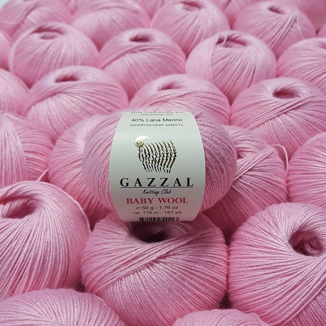 Merino Wool Knitted Yarn 26 Color Options 175 Meters(50gr) Hand Knitting - Gazzal Baby Wool - Amigurumi- Hobby DIY - Home