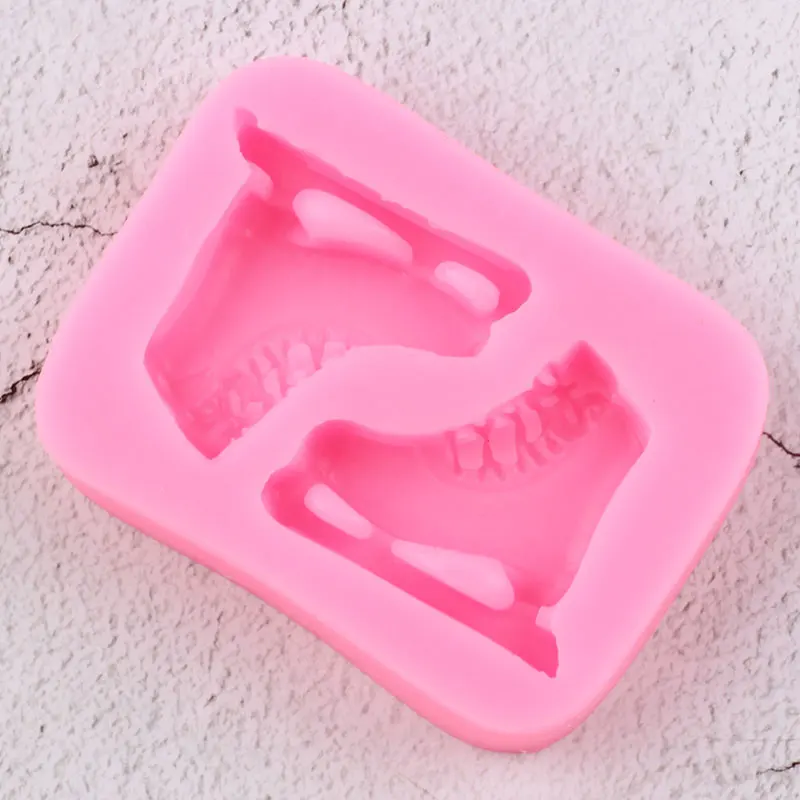 Skate Shoes Silicone Molds DIY Fondant Cake Decorating Tools Cupcake Topper Candy Polymer Clay Mould Chocolate Gumpaste Moulds