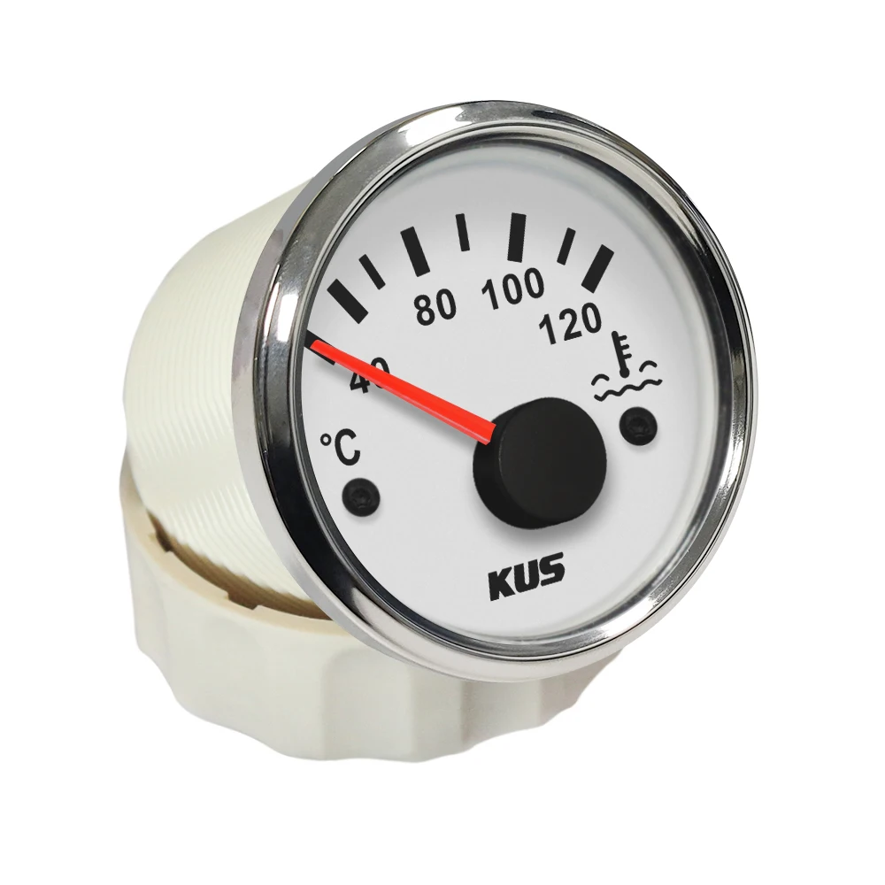 KUS Water Temp Gauge Meter 40-120℃ 25-120℃ for Car Motorcycle Boat Red Yellow Backlight 9-32V 52mm