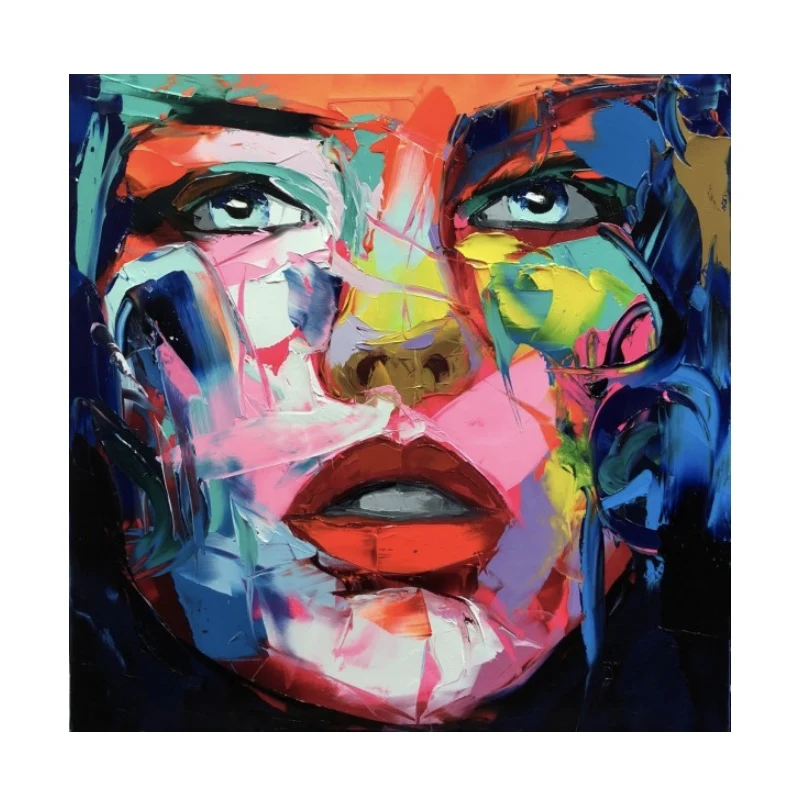 Francoise Nielly Knife Canvas Painting Abstract Portrait Face Audrey Hepburn Oil Paint Figure Wall Art Pictures Home Decorations