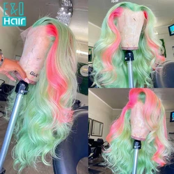 Highlight Farbige 13x4 Spitze Front Menschenhaar Perücken Für Frauen Brasilianische Remy Transparent Spitze Körper Welle Perücken Für frauen Menschliches Haar