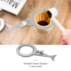 Coffee Filter Holder Stainless Steel Portable Dripper Holder-Manually Removable Dripper Easy to Operate Coffee Filter Papers