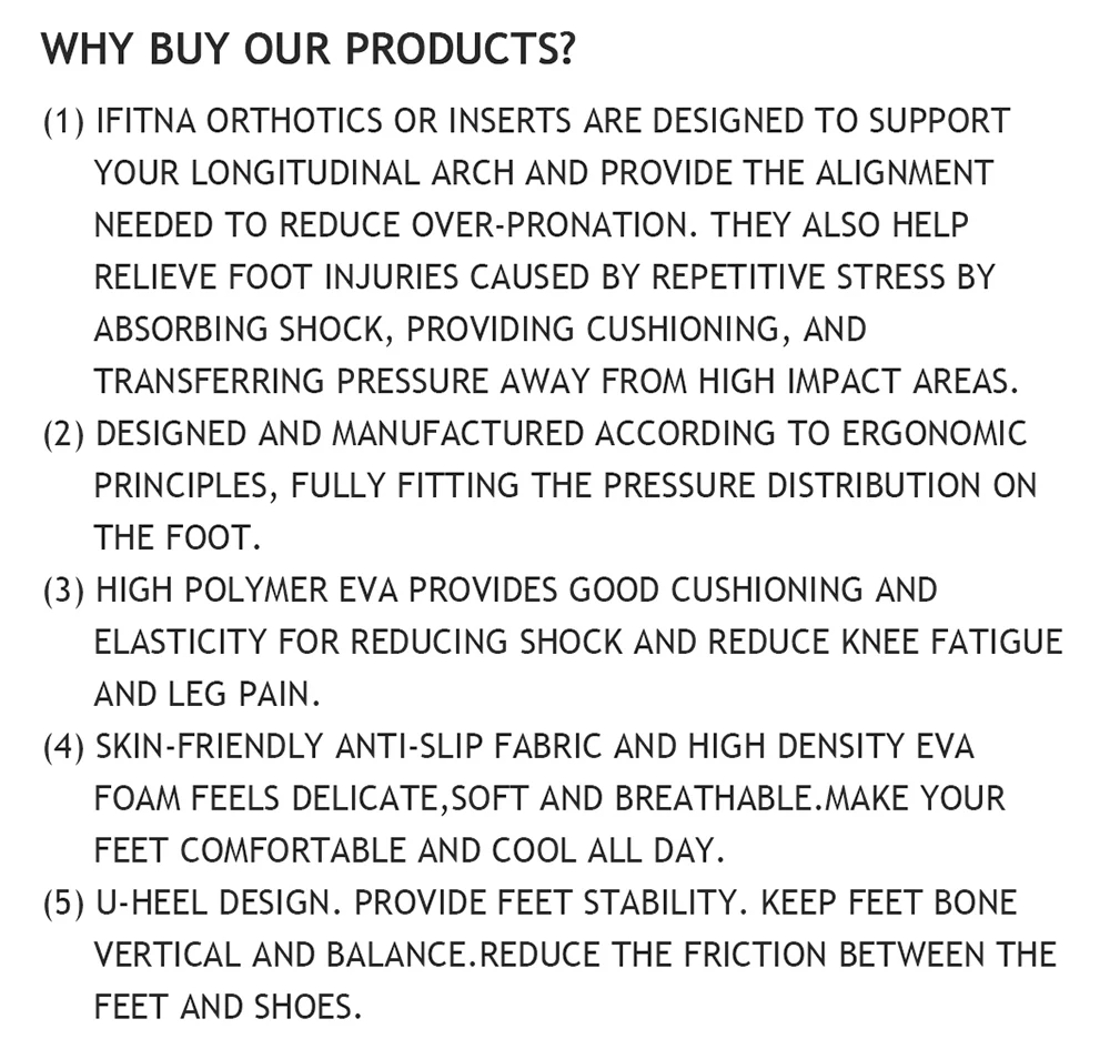 Einlegesohlen für Plattfüße mit Fußgewölbestütze, orthopädische Einlagen für Männer und Frauen, bei Plantarfasziitis und Fersenschmerzen, Einlegesohlen für Sneaker und Schuhe. – Detail 26