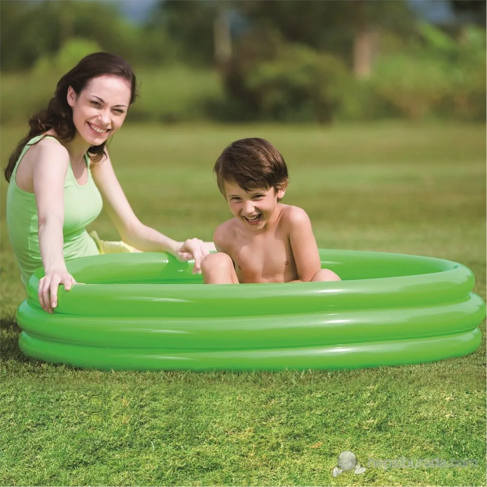 Criança bebê piscina inflável 3 anéis 3 cor vermelho-azul-verde crianças piscina-51024 102 cm x 25 cm