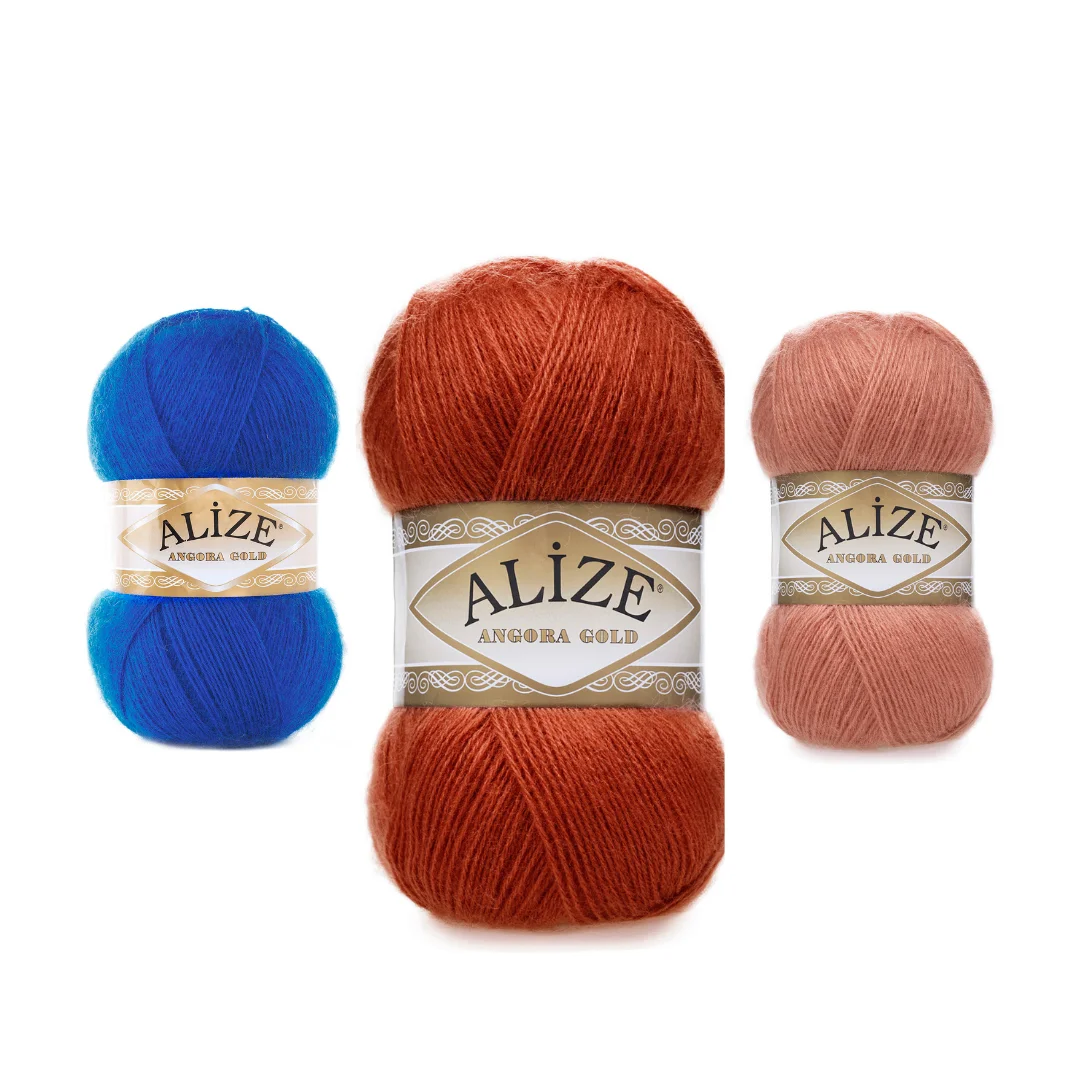 Alize-Hilo de Angora para tejer a mano, lana acrílica dorada, manta dorada, Mohair, angora, Otoño e Invierno