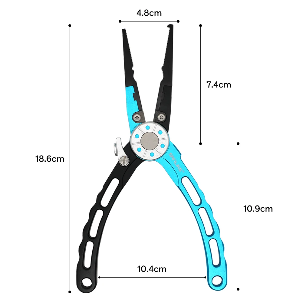 SANLIKE Multifunctional Fishing Pliers Tether Combo Hooks Remover Fishing Line Scissors Hand Grip Clip Portable Tackle Tool