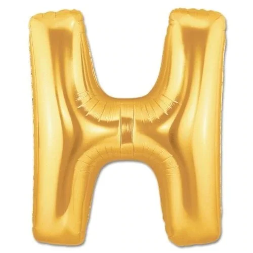 H Letter Foil Balloon Gold Color 40 Inches 431621166