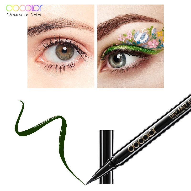 Docolor 5 Colors Liquid Eyeliner Eye Make Up Super Waterproof Long Lasting Eye Liner Easy to Wear Eyes Makeup Cosmetics Tools