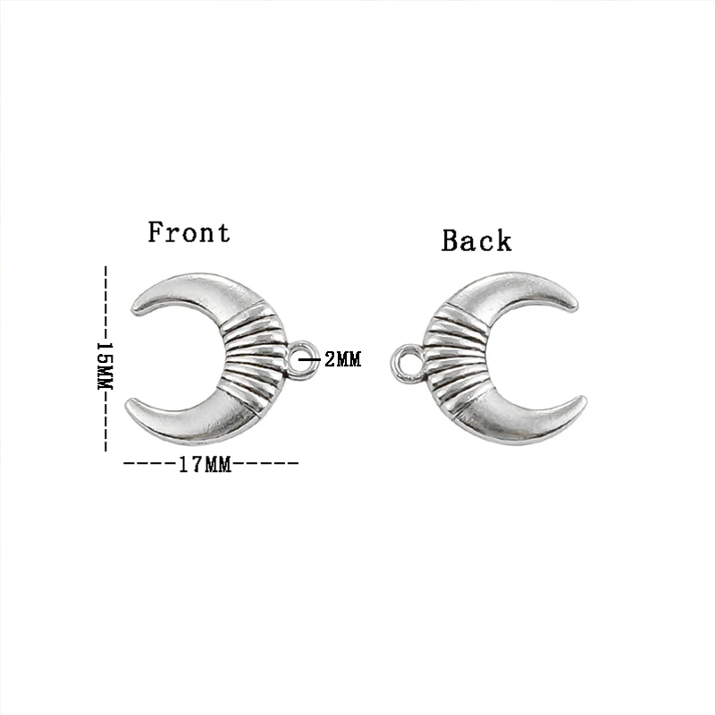 10pcs Crescent Moon Charms Horn Crescent Earrings Charms Necklace Pendant For DIY Jewelry Making Handmade Supplies Accessories