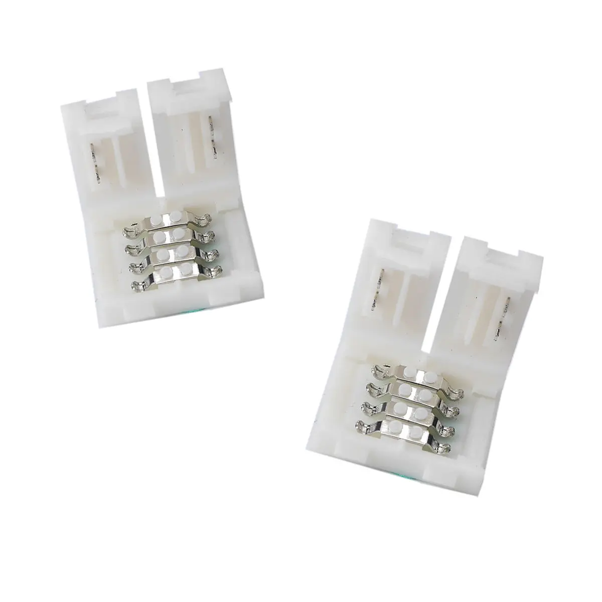 Conectores do grampo do diodo emissor de luz 10mm 4pin 5050 rgb para tiras conduzidas