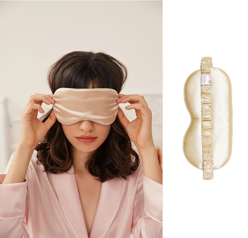 DISANGNI 100% Maulbeerseide Schlafmaske für Frauen und Männer, Weiche, Atmungsaktive, Lichtblockierende Augenmaske zum Schlafen und Reisen, 1 Stück – Detail 8