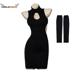Euphoria Maddy Perez Cosplay Costume Maddy Black Cut Out Bodycon Dress Clothes Party Outfits for Women Night Club Dresses