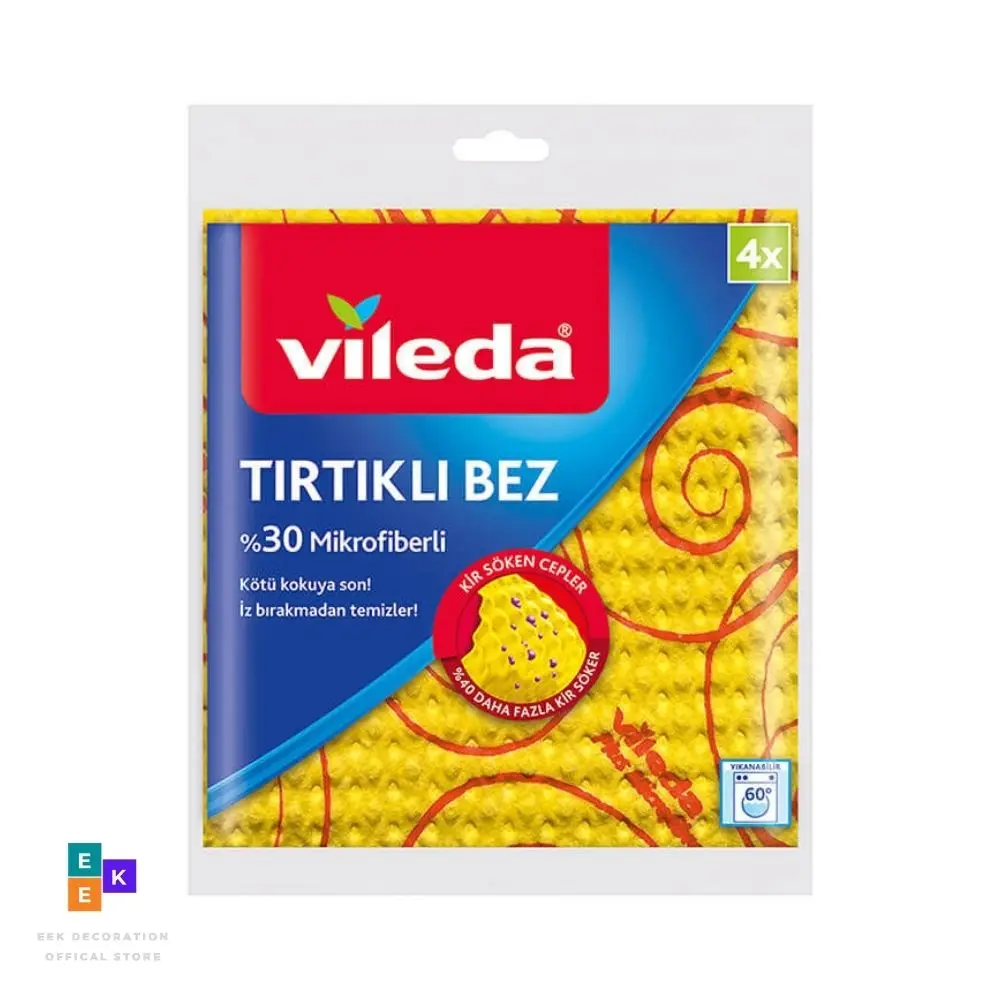 Vileda Cleaning Cloth, Novolon, Dirt-removing pockets, 4+1 Advantage Package