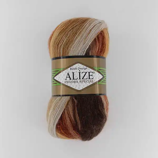 Patterned Mohair Hand Knitted Yarn - 11 Color Options 550 Meters(100gr) Ball - Alize Angora Special Batik Design - Hobby - Crochet yarn- Warm -