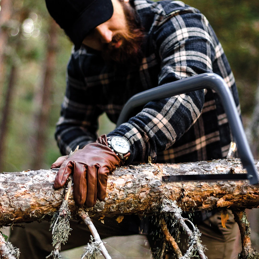 Bao Da Chính Hãng Găng Tay Da Cừu Nam Bushcraft Thu Đông Ấm Cắm Trại Nâu Taba Miễn Phí Vận Chuyển 2022 Viền Thổ Nhĩ Kỳ Thủ Công