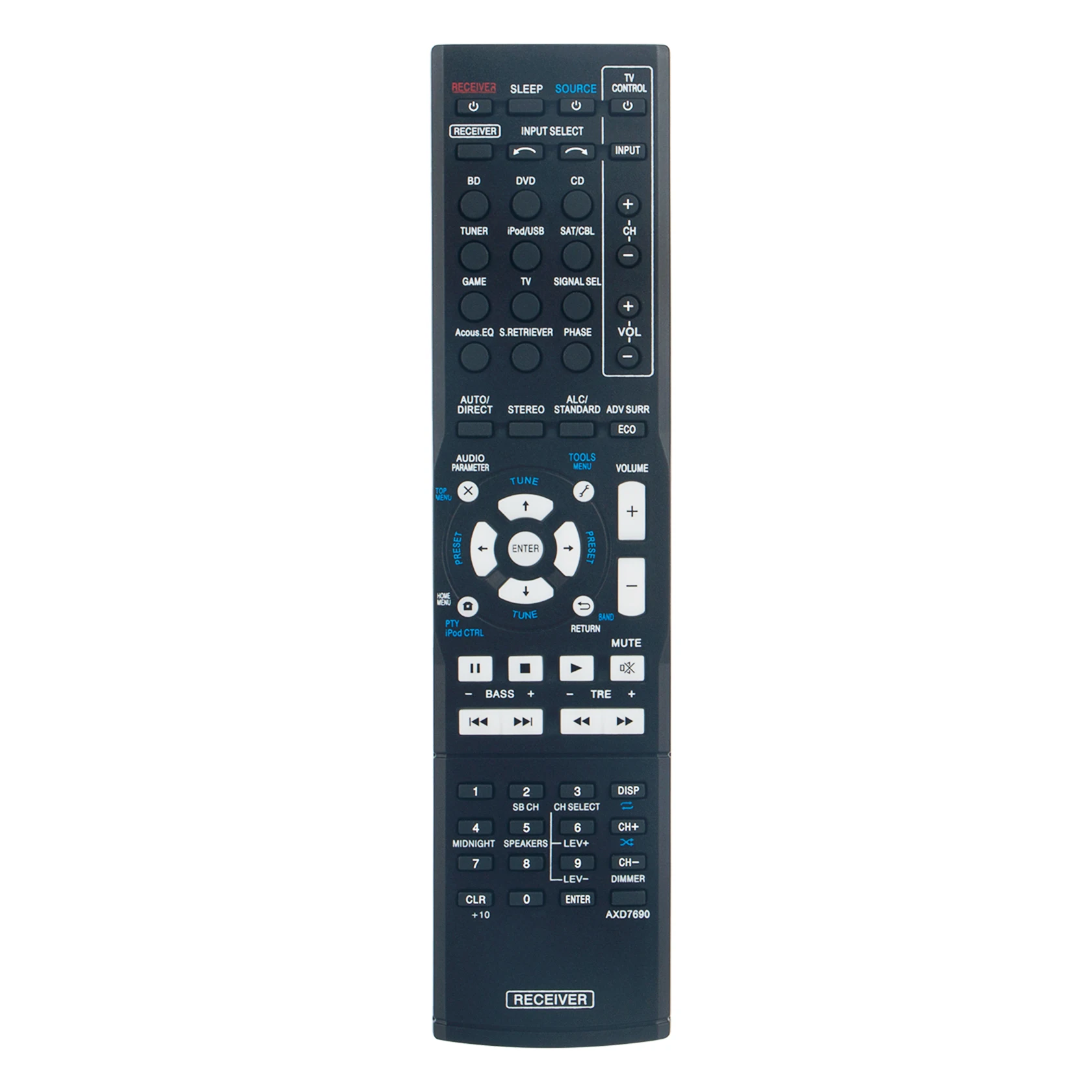 

New AXD7690 Replaced Remote Control fit for Pioneer AV Receiver HTP-072 VSX-324-K-P VSX-5231 VSX-523-K VSX-524-K