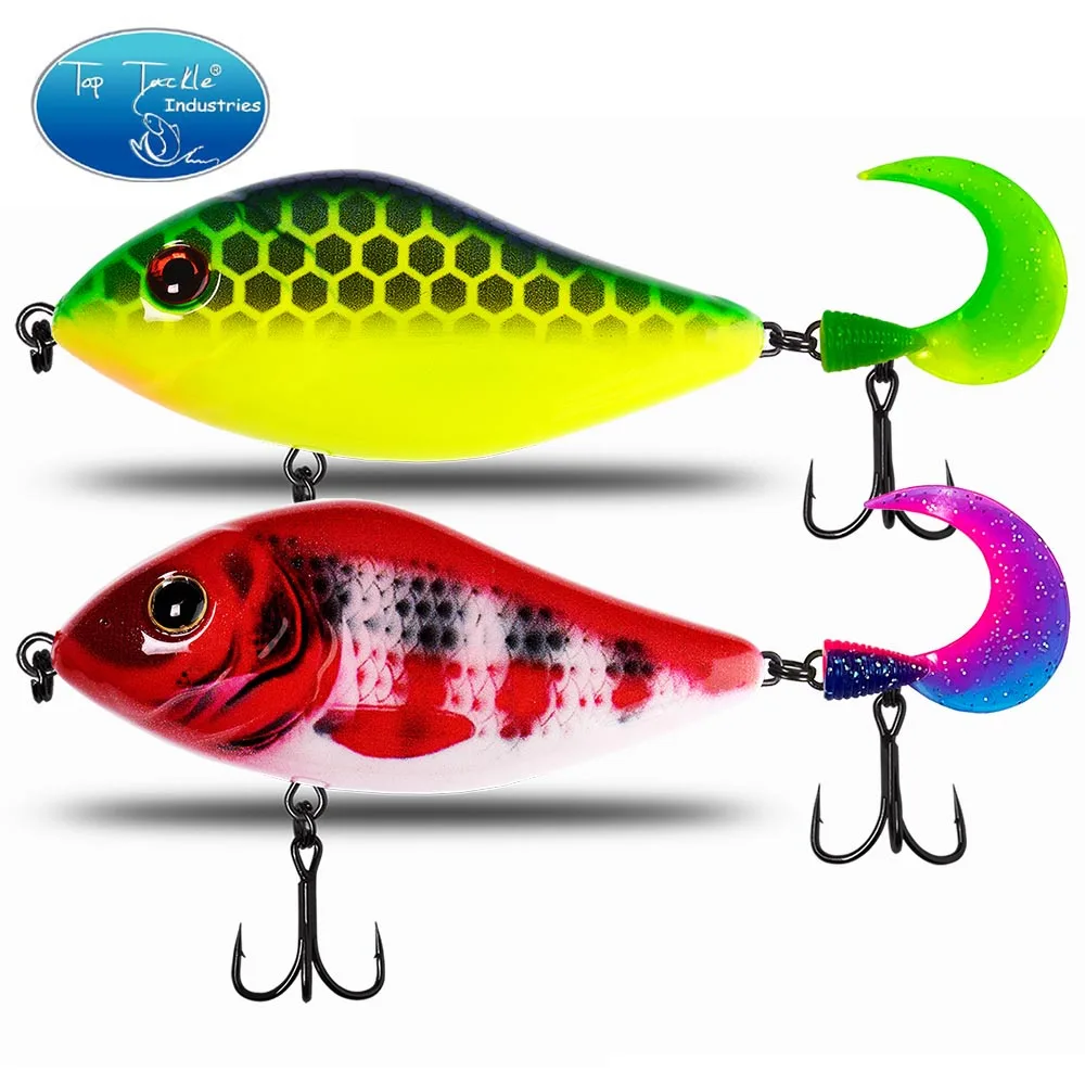 Slow Sinking Jerk Bait Fishing Lure Soft Tail 60mm 80mm 100mm for Pike Pesca Bass New Hot Tackle Musky Qulity Hooks