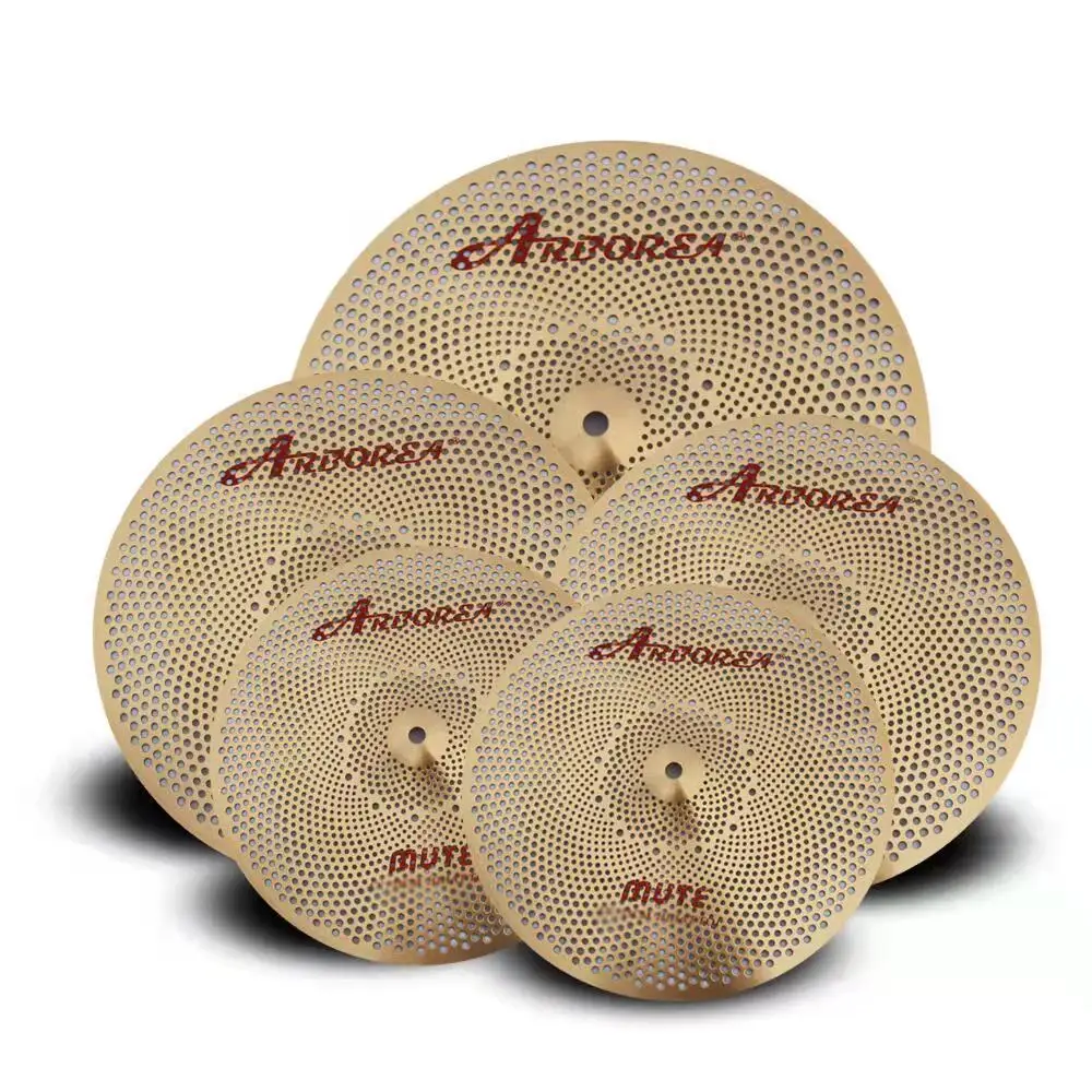 

Arborea B8 Mute Cymbal Set:14"Hihat+16"Crash+18"Crash+20"Ride 5pcs For Drum Practice