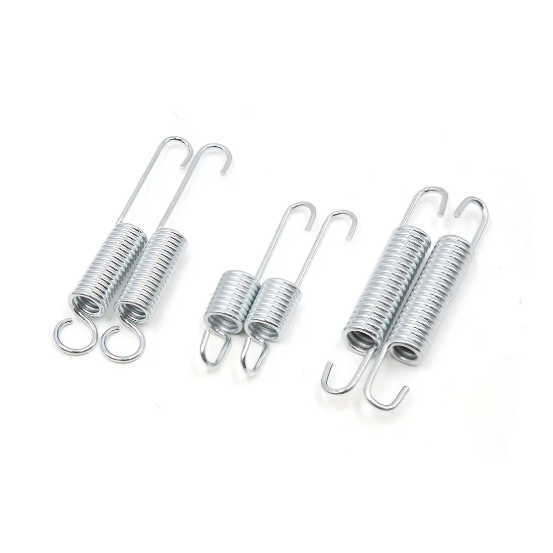 Uxcell 3 in 1 Ring Metal Motorcycle Kickstand Modifed Return Spring Silver Tone Stand Spring For Motorcycle