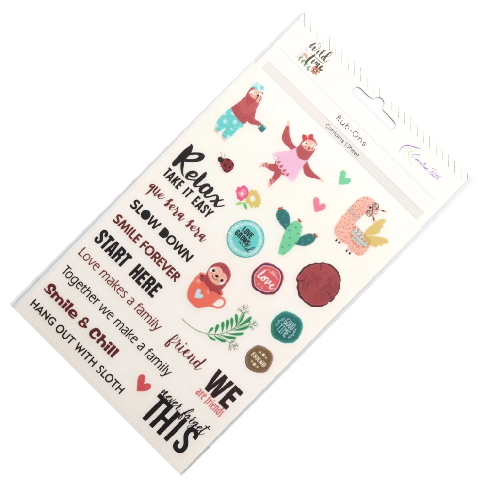 Kreative Pfad Reiben Ons Transfer Aufkleber Verzierungen Druck Design Handwerk Scrapbooking Cardmaking Journal Planer Dekoration – Detail 9