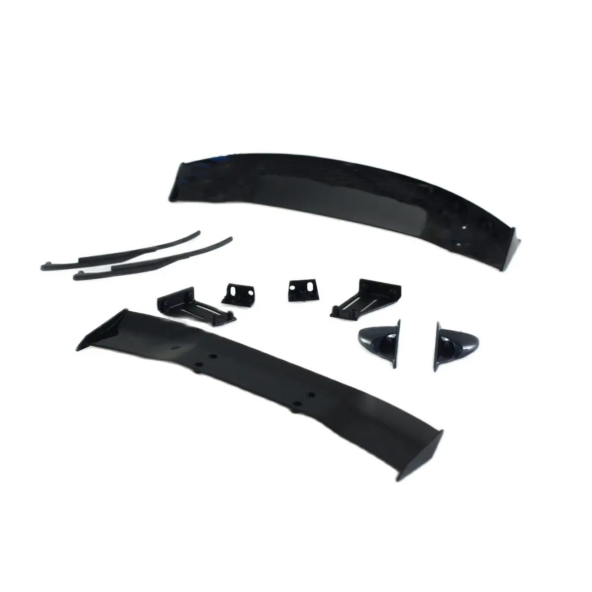 Set accessories for RC bodies (spoilers, rear view mirrors and wipers). Spoiler for rc drift car, touring. Free shipping