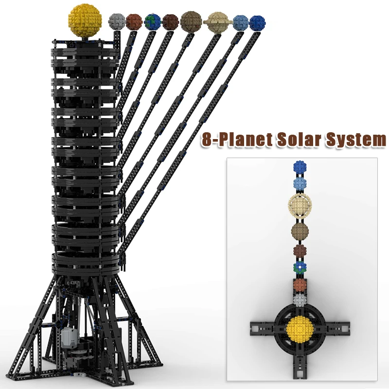 

Creativity MOC Building Blocks 8-Planet Solar System Technology Bricks Set Educational Gift for Kids