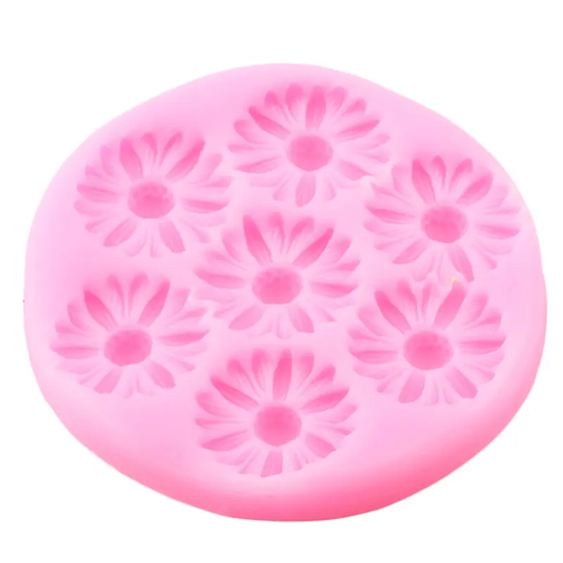 3D Daisy Flower Silicone Mold DIY Cupcake Topper Fondant Molds Clay Resin Mould Cake Decorating Tools Chocolate Gumpaste Moulds