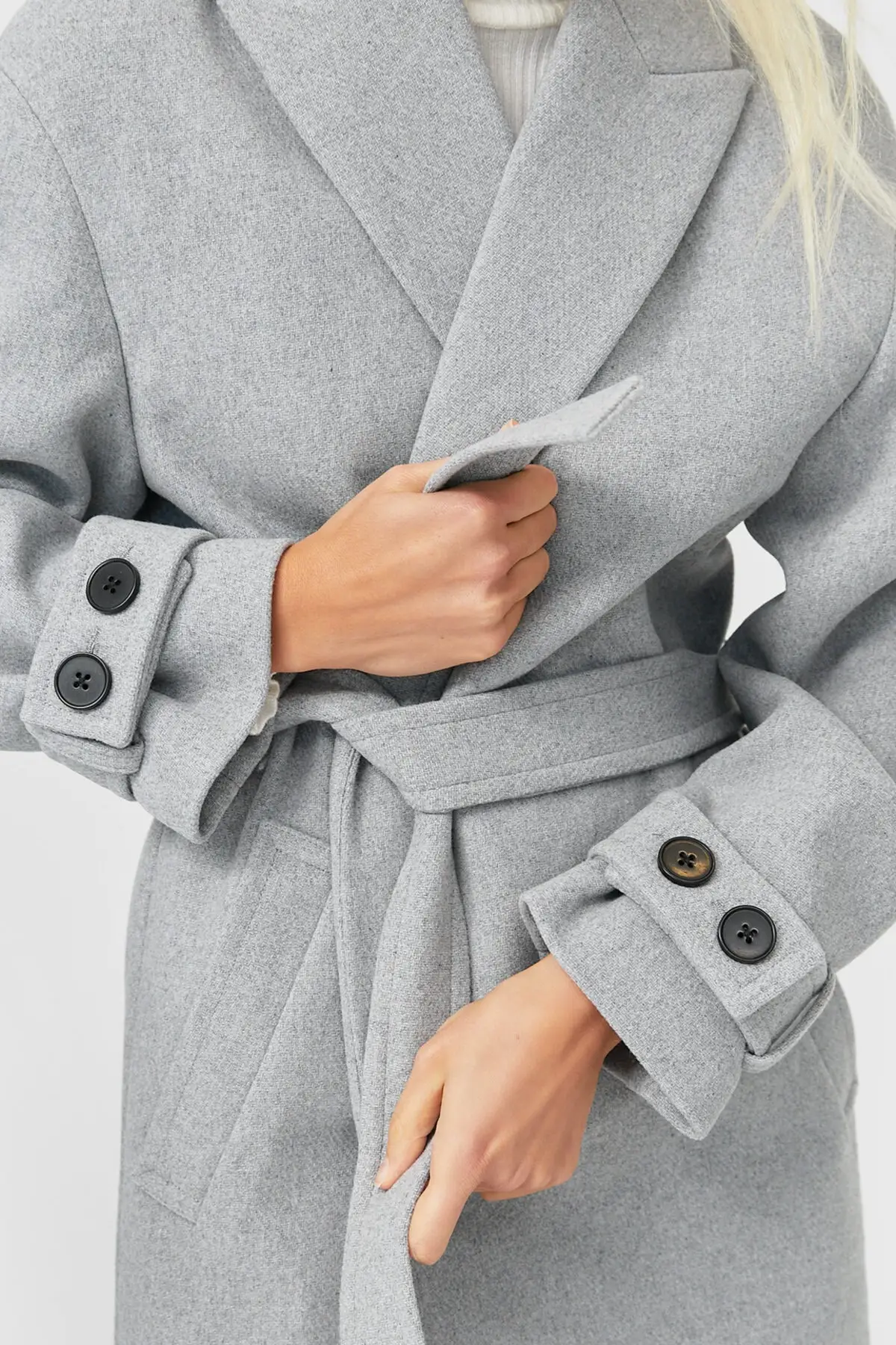 Women Winter Coats Long Belt Jacket Cashmere Wool Collar Coat Kuruvaz Autumn Winter Fashion Clothing from Turkey