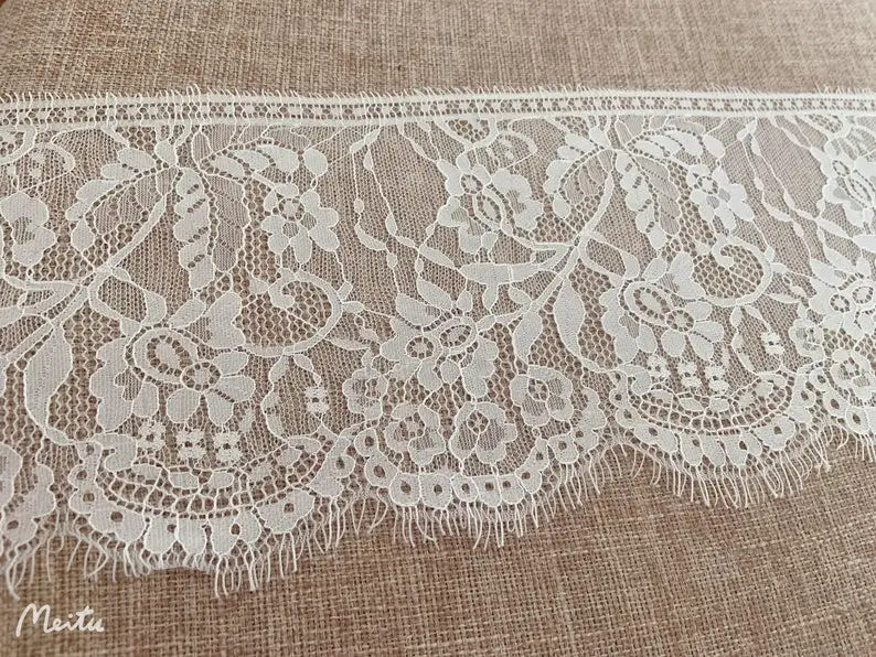 30 yards Chantilly Lace Trim With Fringe Edges Wedding Lace Trim French Lace Trim