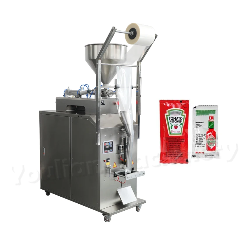 Automatic Peanut Butter Chili Sauce Tomato Paste Shampoo Sachet Pouch Filling Packing Machine