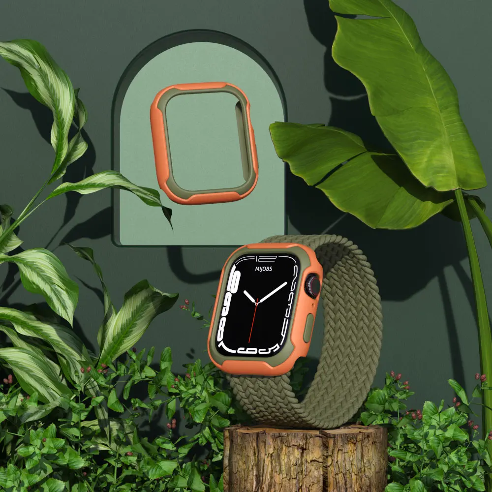 Funda protectora para Apple iwatch 7, Protector de pantalla de parachoques de plástico, serires, 41mm, 45mm