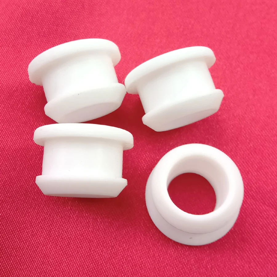 10pcs Silicone Rubber Snap-on Grommet 4.5mm - 14mm Hole Plugs Electric Wire Cable Protect Bushing Black White Grey Transparent