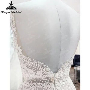 Ein Boho Blush Pink Blush Line Widdle Kleid Spaghetti Spitze Tüll Tüll Tüll Tulla 6 Hauptverkäufe rosa Hochzeitskleid - №1