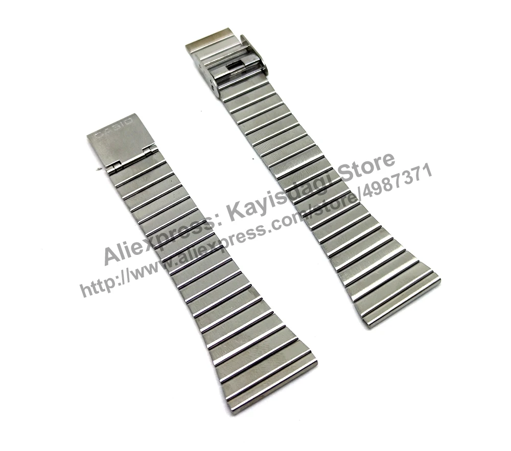 22mm Steinless Steel Watch Band Strap Comp. Casio DataBank DBC-611 , DBC-611E , DBC-800 , DBC-810 , DBC-300 , DBC-1500 B