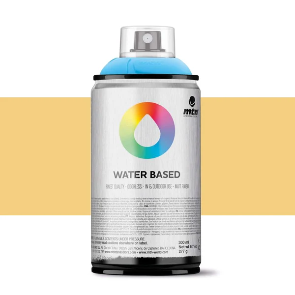 Spray paint brand MTN Water Based Color Naples Yellow 300 ml Montana low pressure Little Ideal smell interior